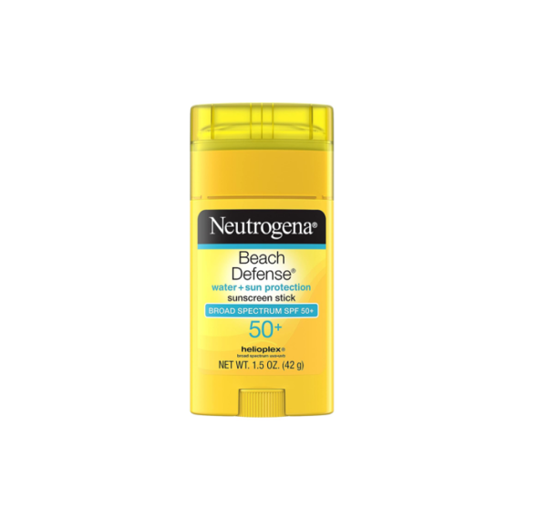 Neutrogena Sunscreen Stick: SPF 50+, broad-spectrum, waterproof, lightweight, oxybenzone & PABA-free. Prevents sunburn, skin cancer, and ageing.