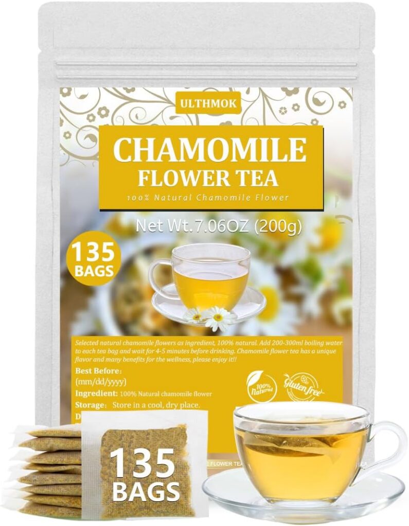 Chamomile tea for better sleep