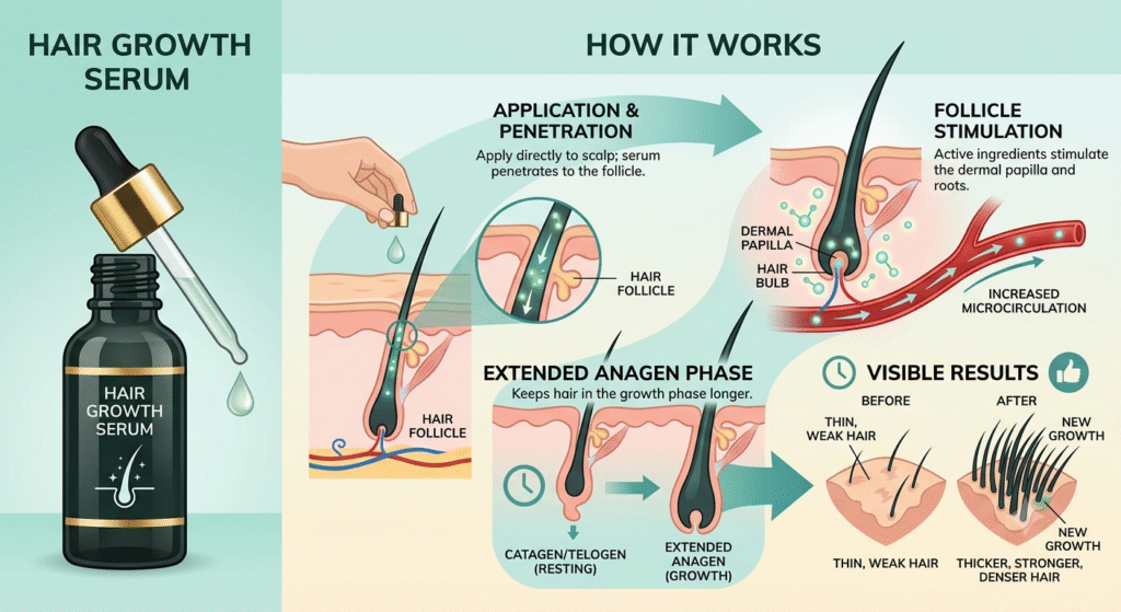 how does a hair growth serum works
