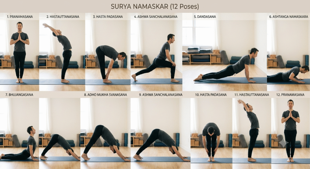 How to do Suryanamaskar How to do suryanamaskar