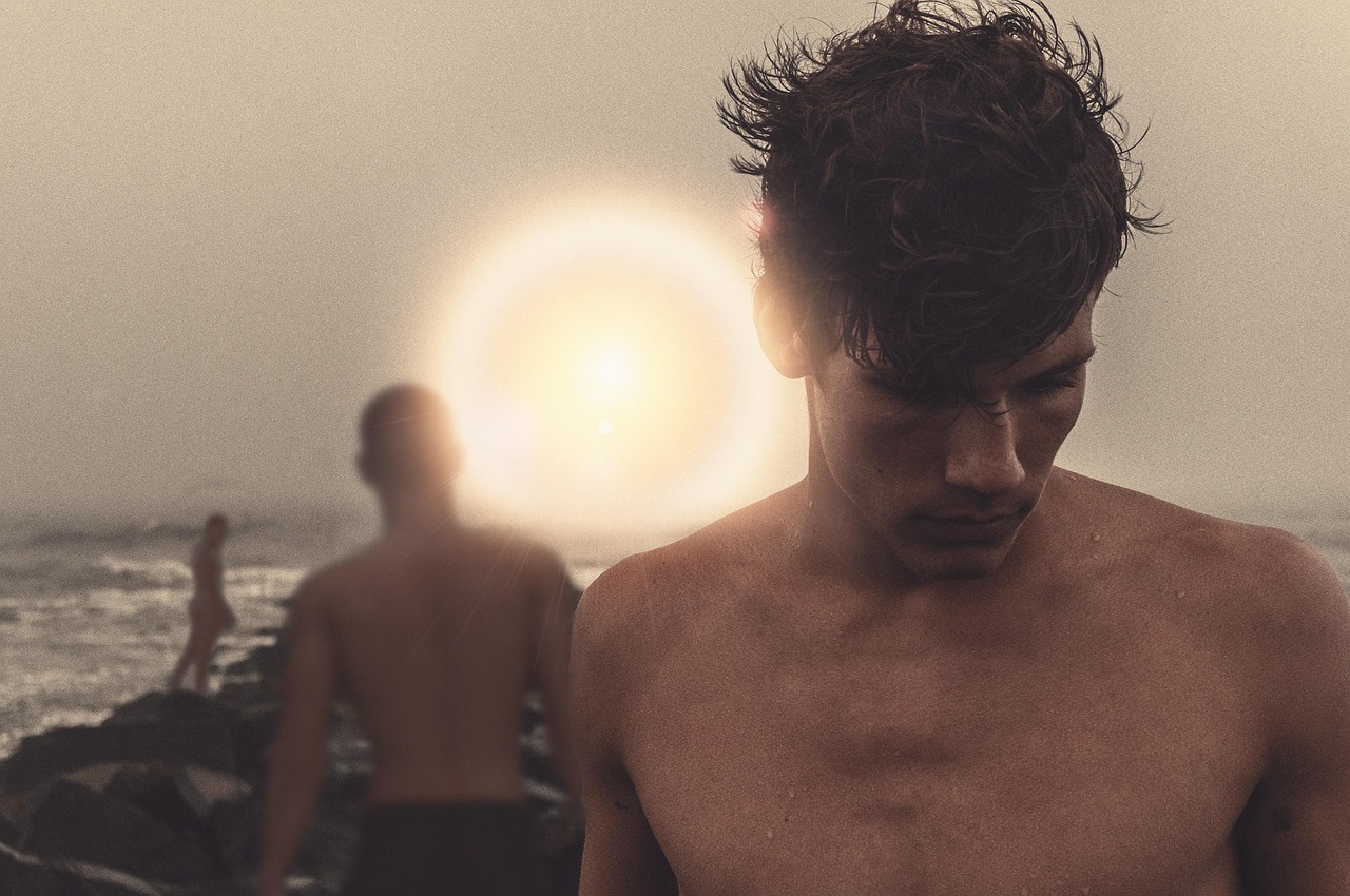 men, nature, beach, sunset, summer, vacation