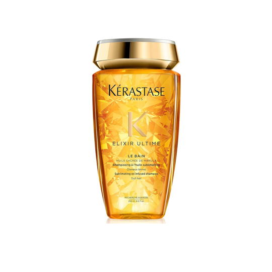 Kérastase Elixir Ultime, Oil-infused Shine Shampoo, For Dull Hair, With 5 Precious Oils, Elixir Ultime Bain, 250 ml